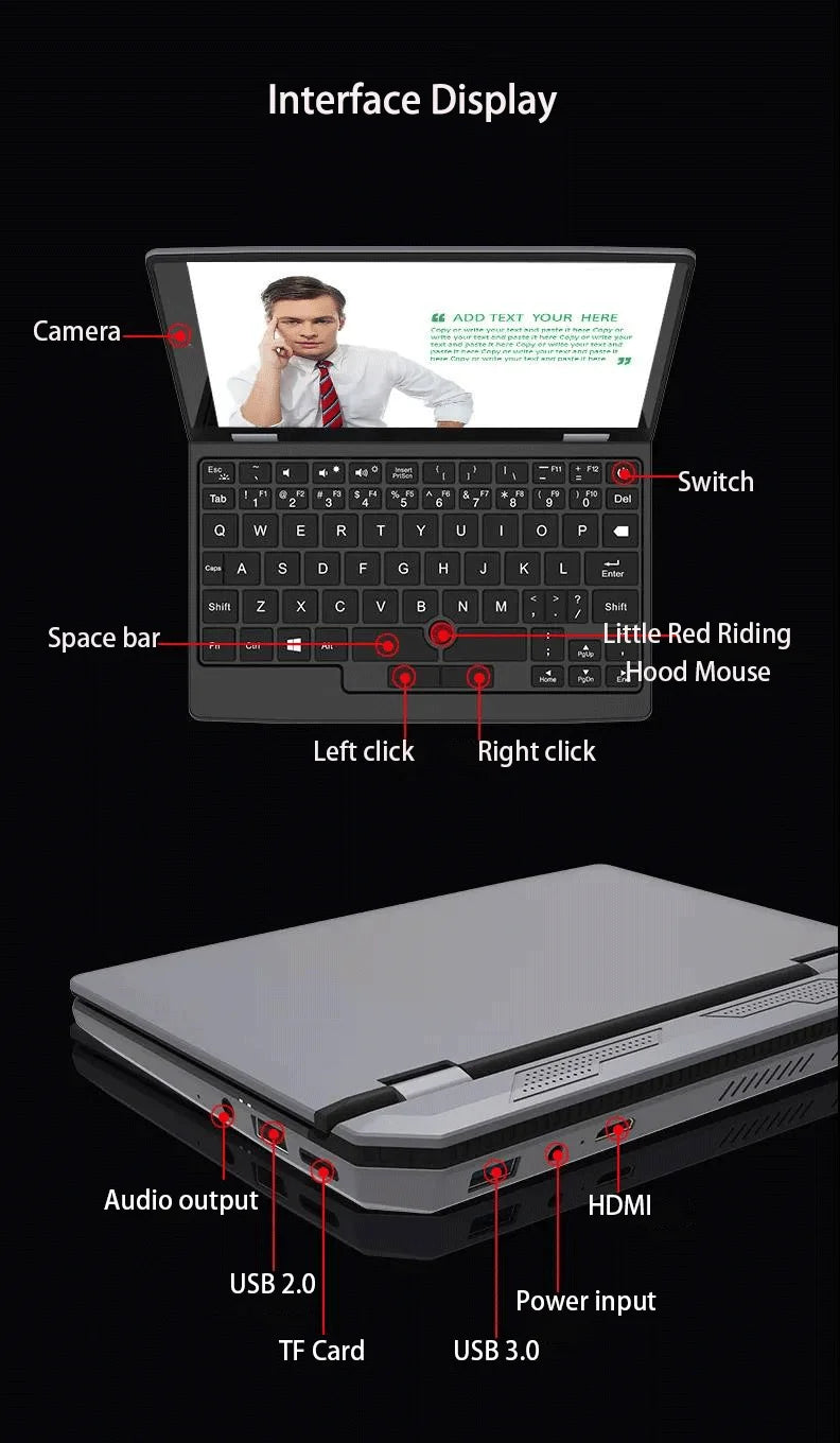 Mini PC Portable 7" Windows 11