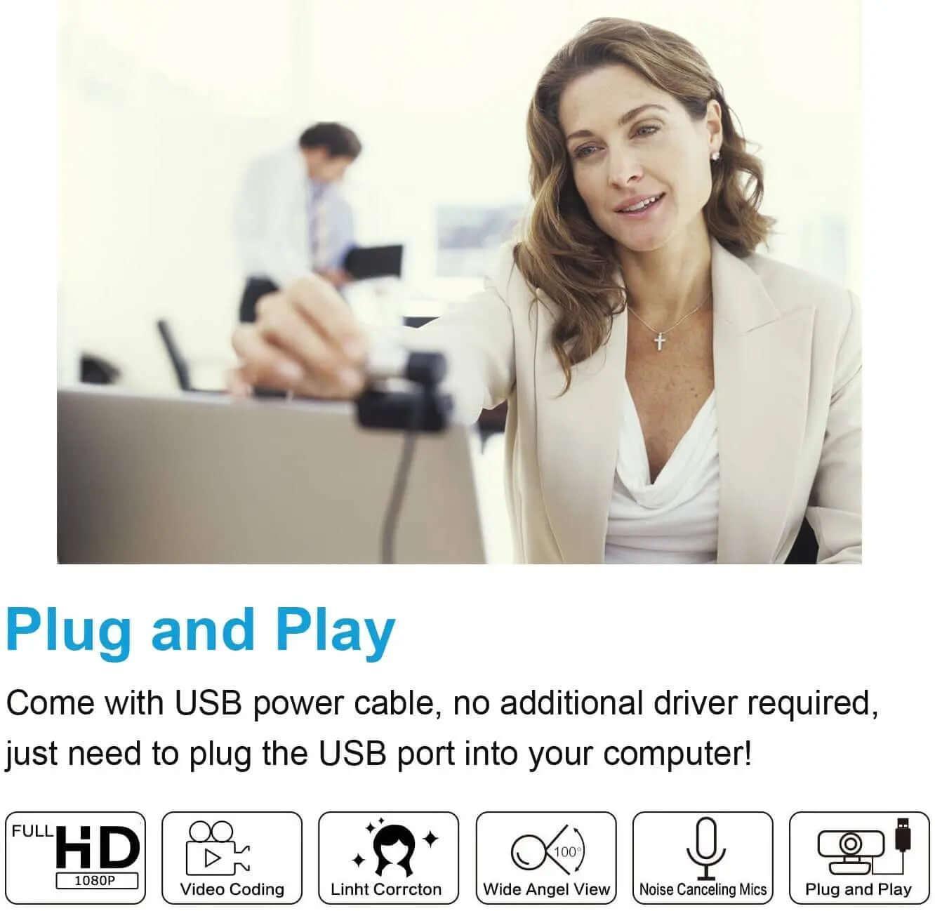 SARAOU HD 1080P USB Streaming Webcam - SARAOU