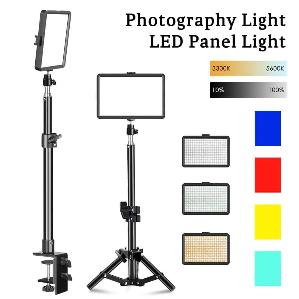 8 Inch Video Panel Light Camera Photo LED Optional with Power Adapter hotography Lighting For Live Stream Photo Studio Fill Lamp SARAOU