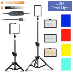 8 Inch Video Panel Light Camera Photo LED Optional with Power Adapter hotography Lighting For Live Stream Photo Studio Fill Lamp SARAOU