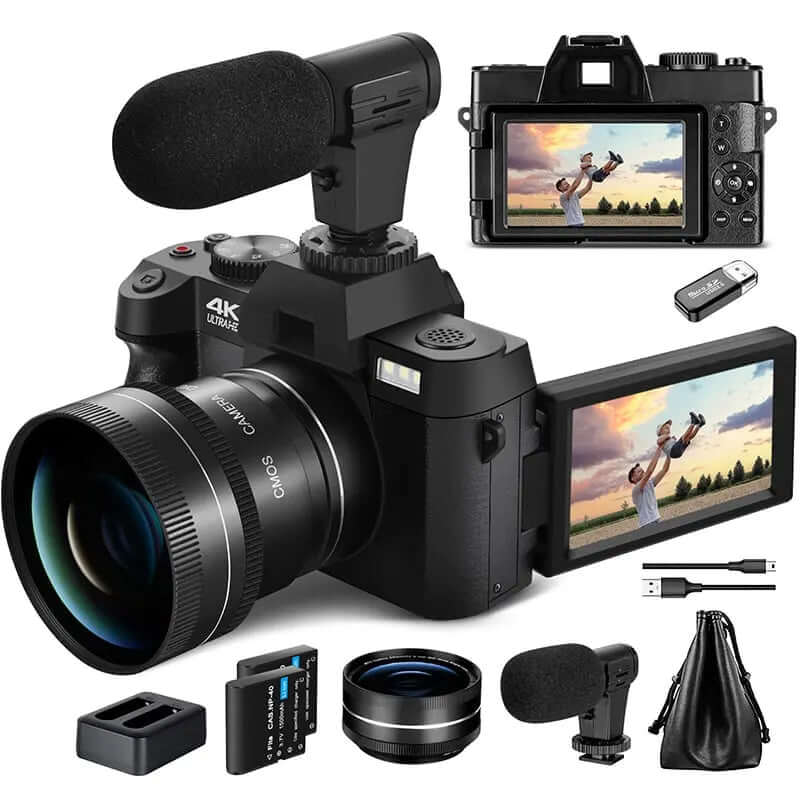 G-Anica ,Digital Camera for Photography and Video, 4K 48MP Vlogging Camera for with 180° Flip Screen,16X Digital Zoom - SARAOU