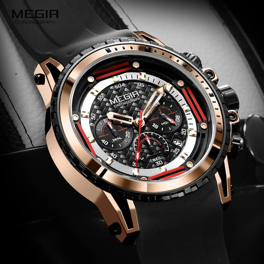 Montre Sport MEGIR Homme Chronographe Étanche