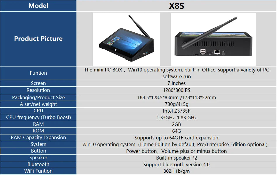 PIPO X8Pro Mini PC Windows 10