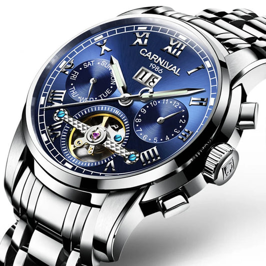 Men's CARNIVAL Tourbillon Automatic Watch - Sapphire Waterproof Luminous
