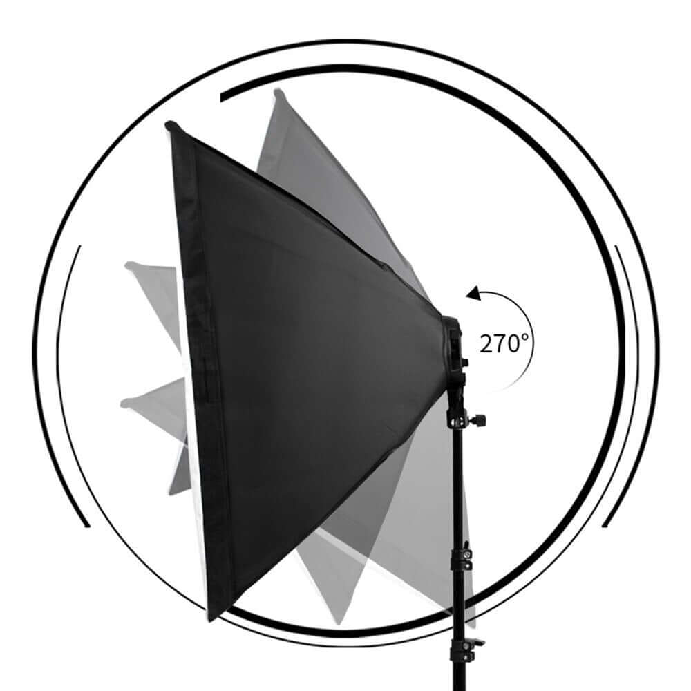 Photography 50x70CM Softbox Lighting Kits Professional Light System With E27 Photographic Bulbs Photo Studio Equipment SARAOU