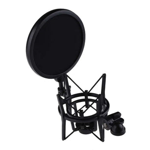 Microphone Mic Professional Shock Mount Holder with Shield Filter Screen Universal Mic Bracket  for 21mm Diameter Condenser Mic SARAOU