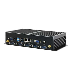 Mini Industrial PC Fanless Core i7 i5 4200U Celeron 2955U HD WiFi 6*RS232 RS485 Windows 10 Computer Linux Dual LAN 6*COM SARAOU