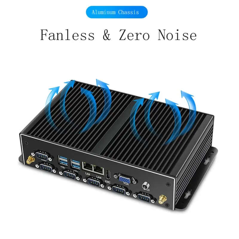 Mini Industrial PC Fanless Core i7 i5 4200U Celeron 2955U HD WiFi 6*RS232 RS485 Windows 10 Computer Linux Dual LAN 6*COM SARAOU