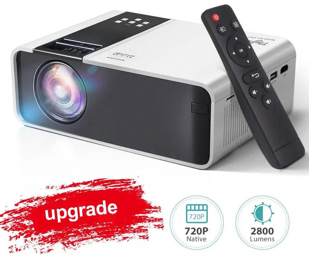 Mini Projector TD90 Native 1280 x 720P LED WiFi Projector SARAOU