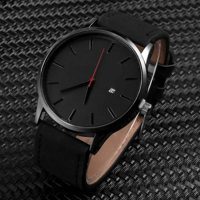 Simple Men Quartz Watch Relogio Masculino Military Sport Wristwatch Leather Strap Mens Reloj Complete Calendar Watches Hom Saati SARAOU