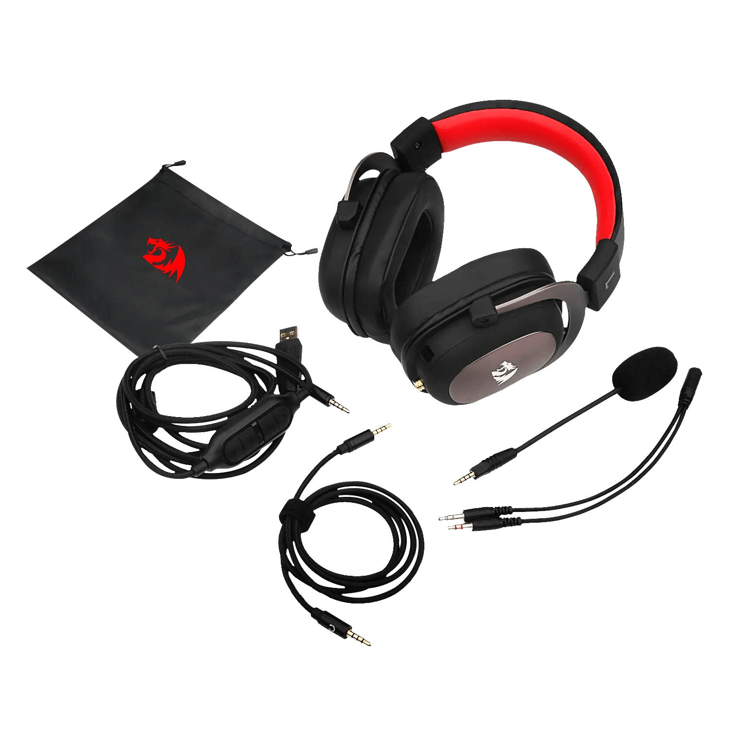 Redragon H510 Zeus Wired Gaming Headset 7.1 Surround Sound Multi Platforms Headphone Works PC Phone PS5/4/3 Xbox One/Series X NS SARAOU