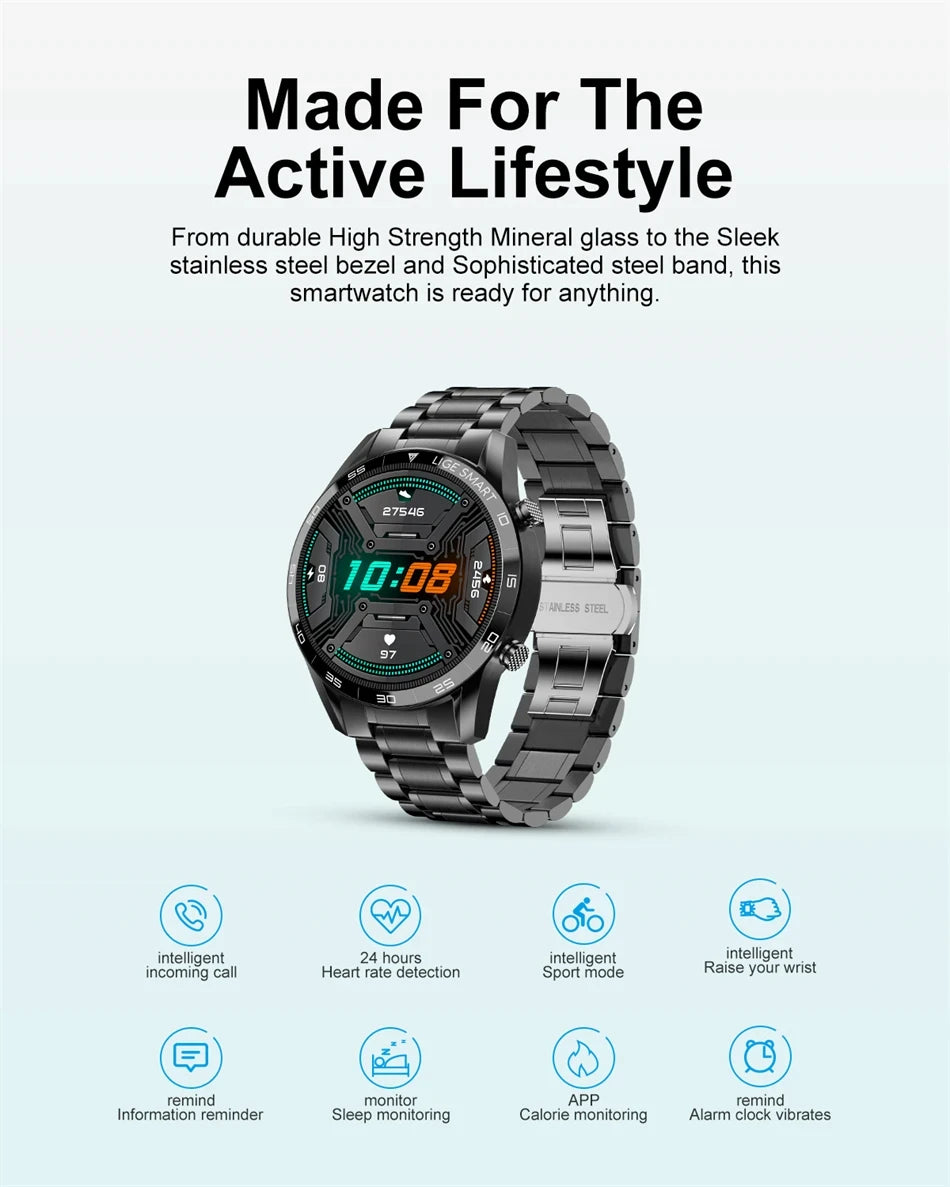 Montre Connectée Homme LIGE - Écran HD
