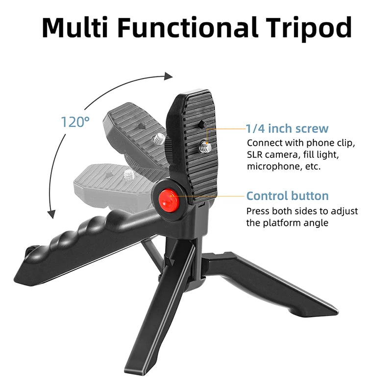 MAMEN Vlogging Kit – Microphone, LED & Tripod | Ideal for YouTube, TikTok & Live