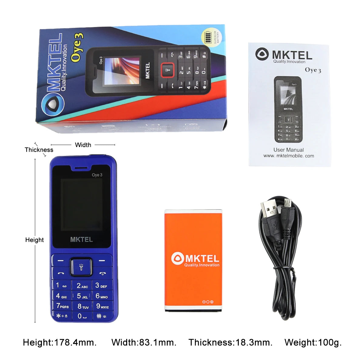 Téléphone Senior MKTEL OYE 3 Simple - Dual SIM 1