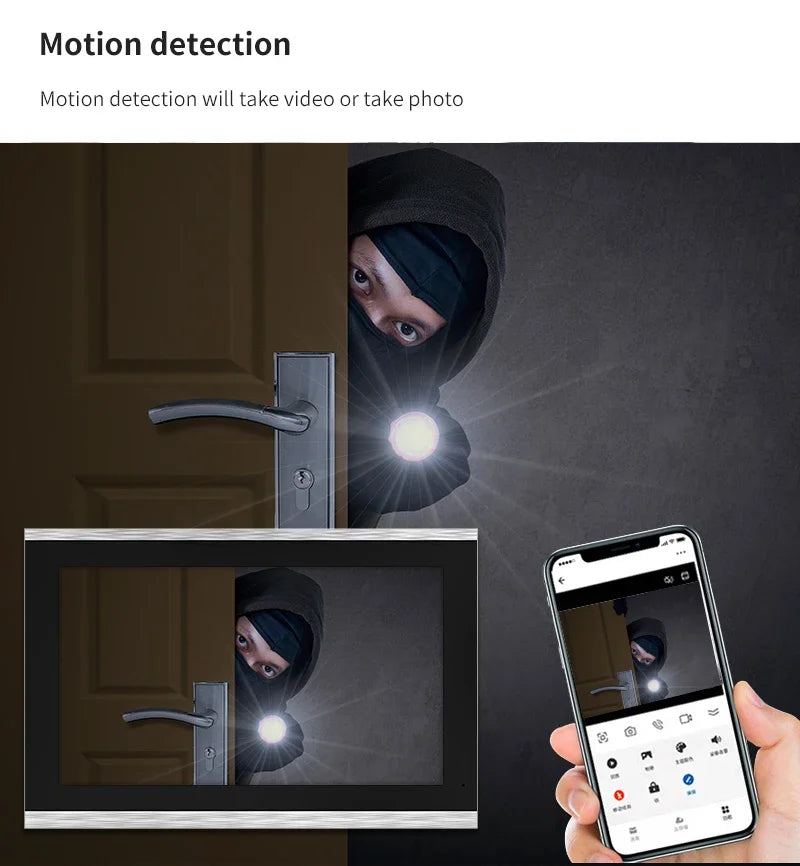 Interphone Vidéo TUYA 1080P 10 Pouces WiFi POE