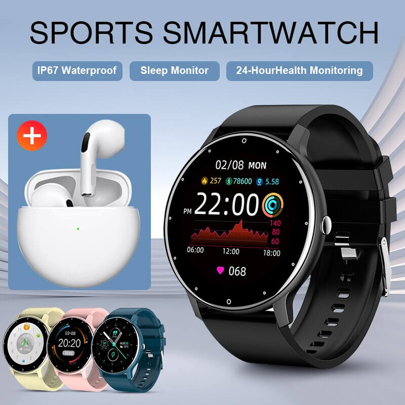 LIGE 2023 New Men Smart Watch Real-time Activity Tracker Heart Rate Monitor Sports Women Smart Watch Men Clock For Android IOS SARAOU