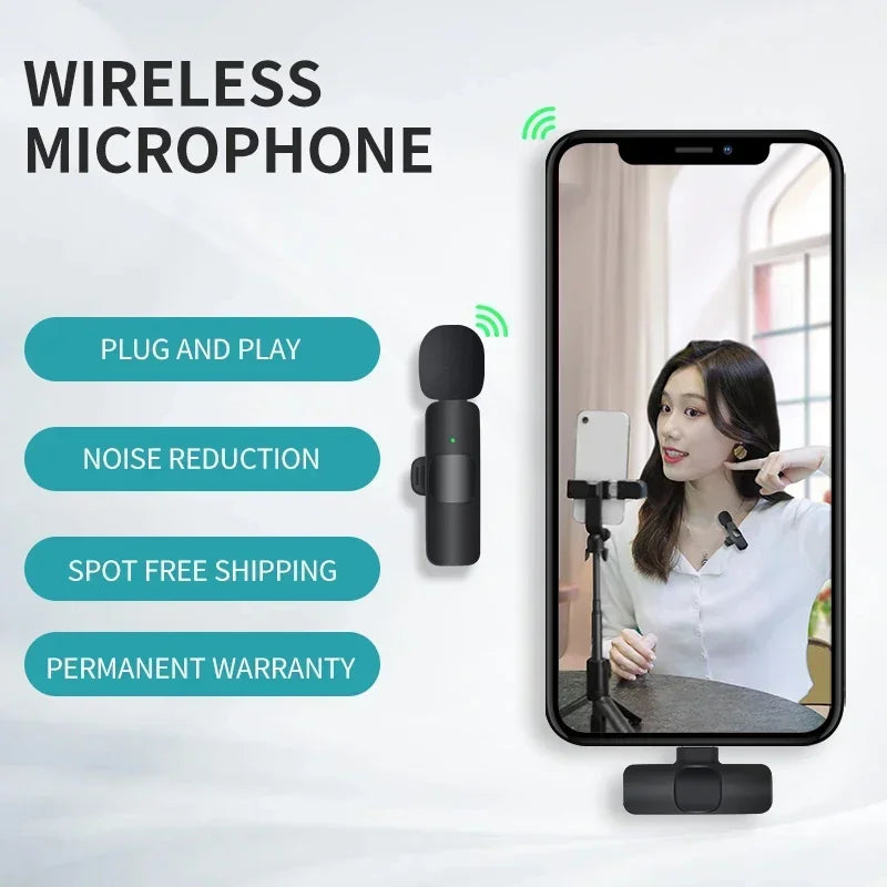 Basix Wireless Lavalier Microphone - High-Quality Audio for iPhone & YouTube