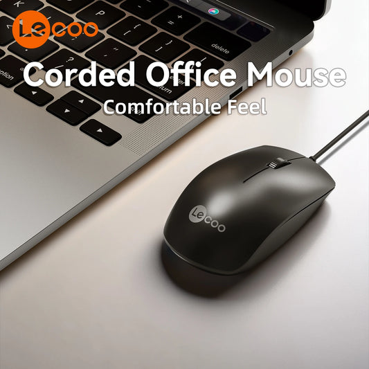 Lenovo LECOO USB Corded Mouse - Ergonomic Design