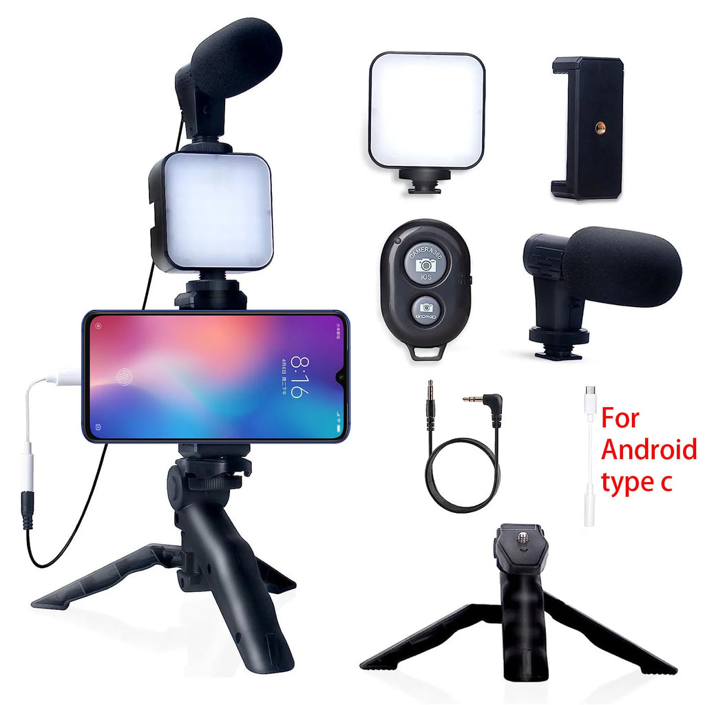 Kit Vlogging Smartphone - Trépied & Microphone | Idéal TikTok, YouTube & Live