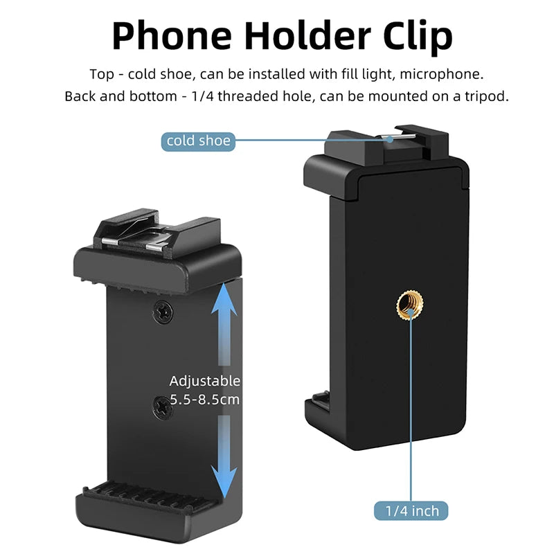 MAMEN Vlogging Kit – Microphone, LED & Tripod | Ideal for YouTube, TikTok & Live