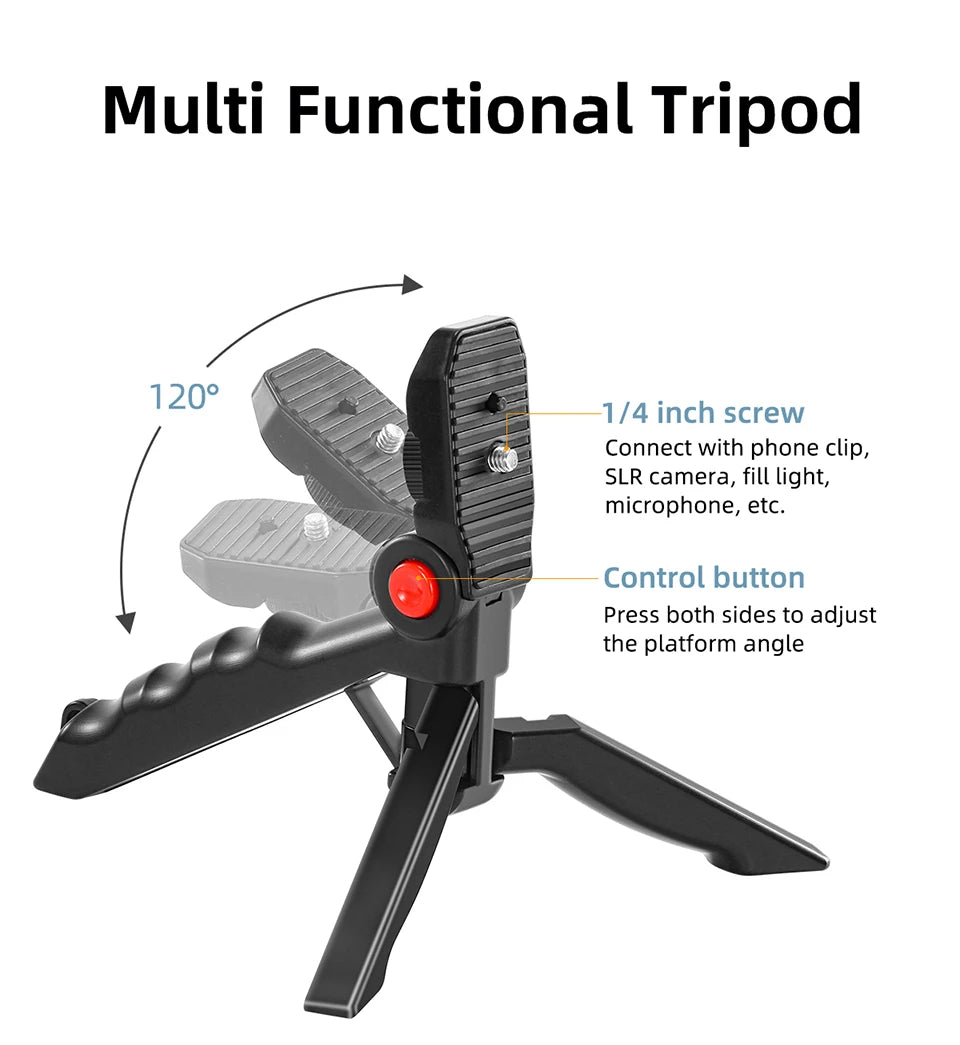 MAMEN Vlogging Kit – Microphone, LED & Tripod | Ideal for YouTube, TikTok & Live