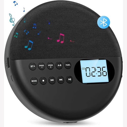 Lecteur CD Portable Bluetooth 5.0