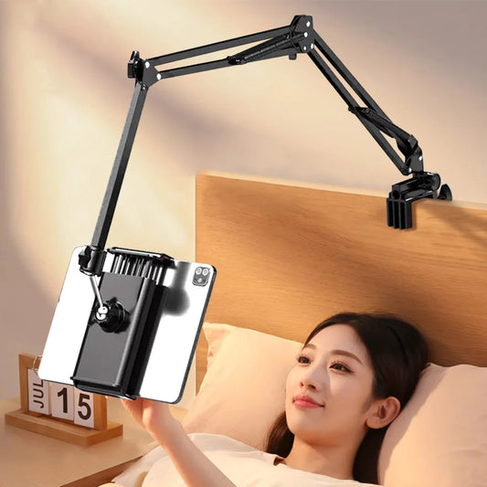 Support tablette pour lit avec bras métal 90cm et rotation 360°
