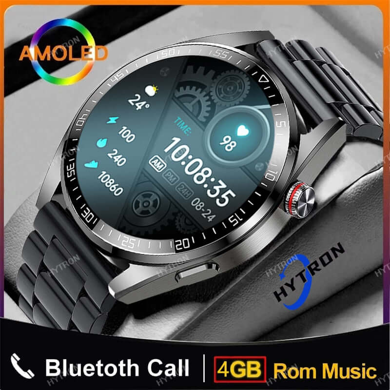 2023 New Smart Watch AMOLED Screen Bluetooth Call Smartwatches Men Health Monitoring Watches For Xiaomi Support TWS Earphones SARAOU