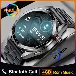 2023 New Smart Watch AMOLED Screen Bluetooth Call Smartwatches Men Health Monitoring Watches For Xiaomi Support TWS Earphones SARAOU