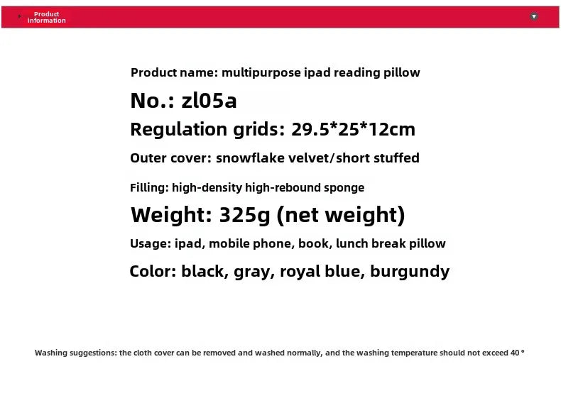Coussin Support Tablette Ergonomique