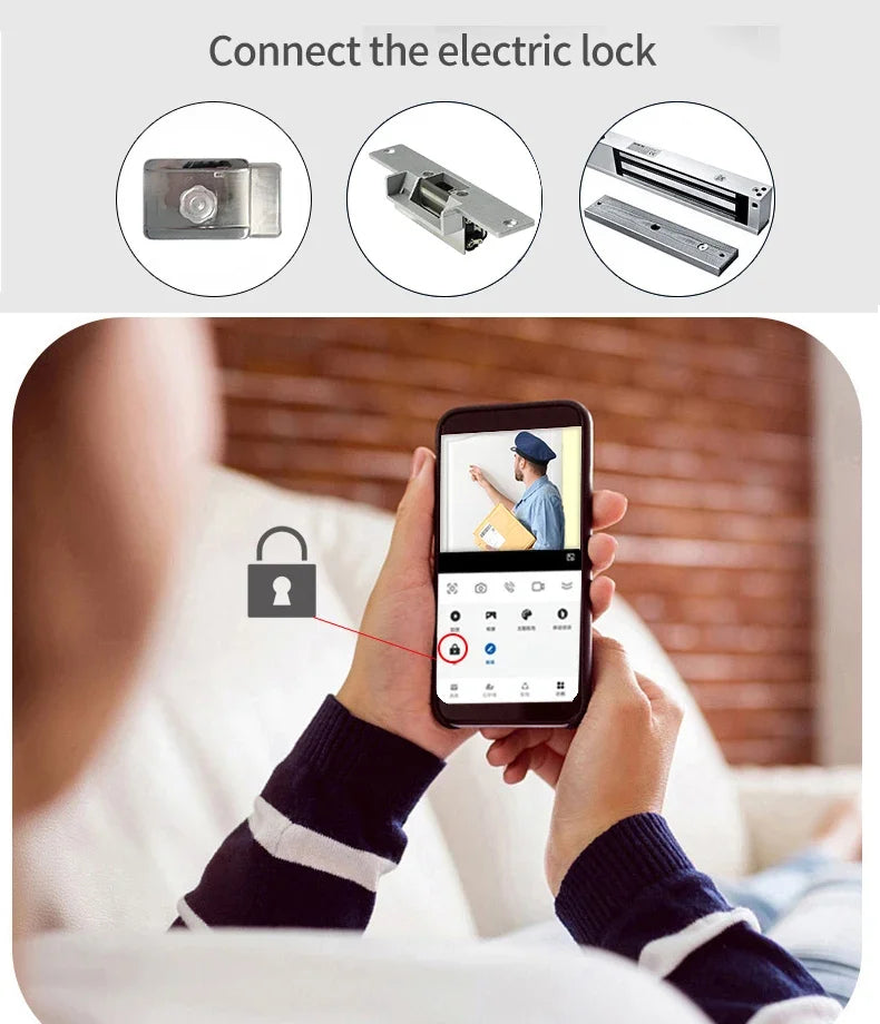 Interphone Vidéo TUYA 1080P 10 Pouces WiFi POE