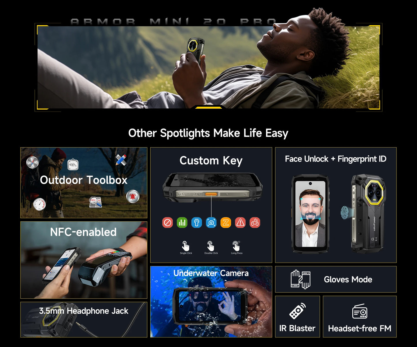 Smartphone rugged Ulefone Armor Mini 20 Pro 5G