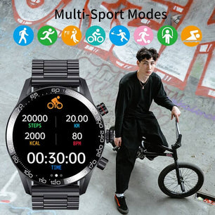 2023 LIGE Smart Watches For Men Smart Watch Bluetooth Call Smartwatch Fashion Business Clock New Smartband Man Fitness Tracker SARAOU