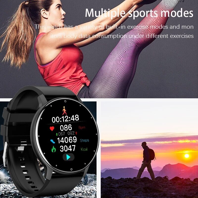 LIGE 2023 New Men Smart Watch Real-time Activity Tracker Heart Rate Monitor Sports Women Smart Watch Men Clock For Android IOS SARAOU