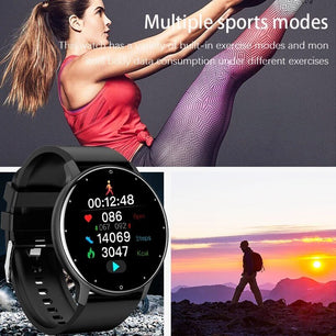 LIGE 2023 New Men Smart Watch Real-time Activity Tracker Heart Rate Monitor Sports Women Smart Watch Men Clock For Android IOS SARAOU