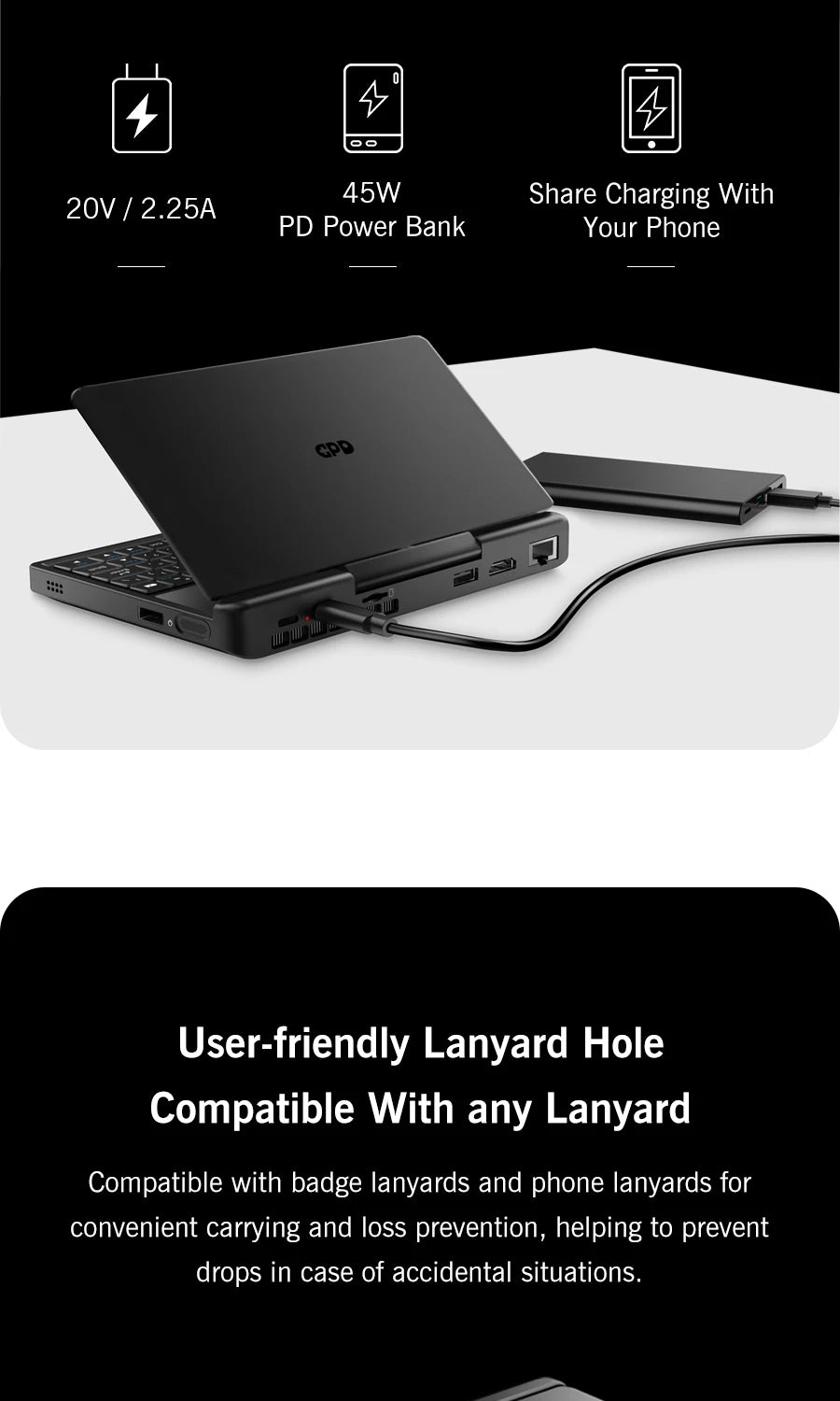 GPD Micro PC 2 Mini Ordinateur Portable Intel N250