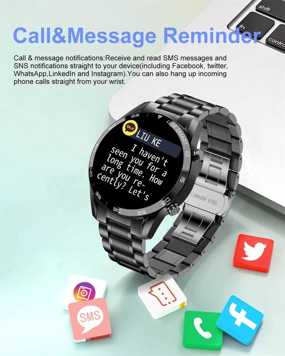 Montre Connectée Homme LIGE - Écran HD