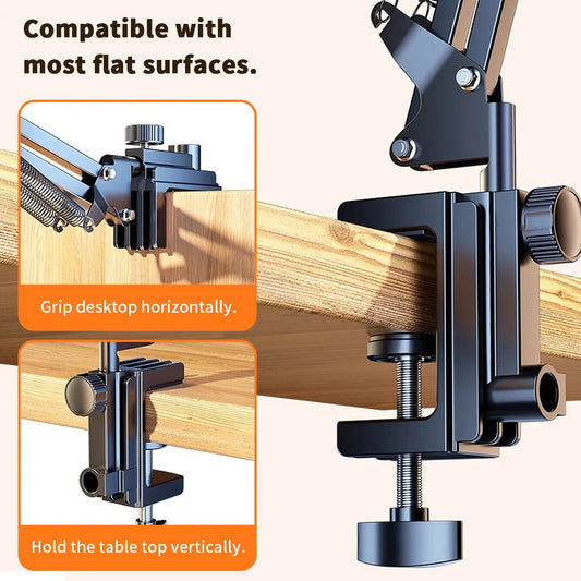 Support tablette pour lit avec bras métal 90cm et rotation 360°