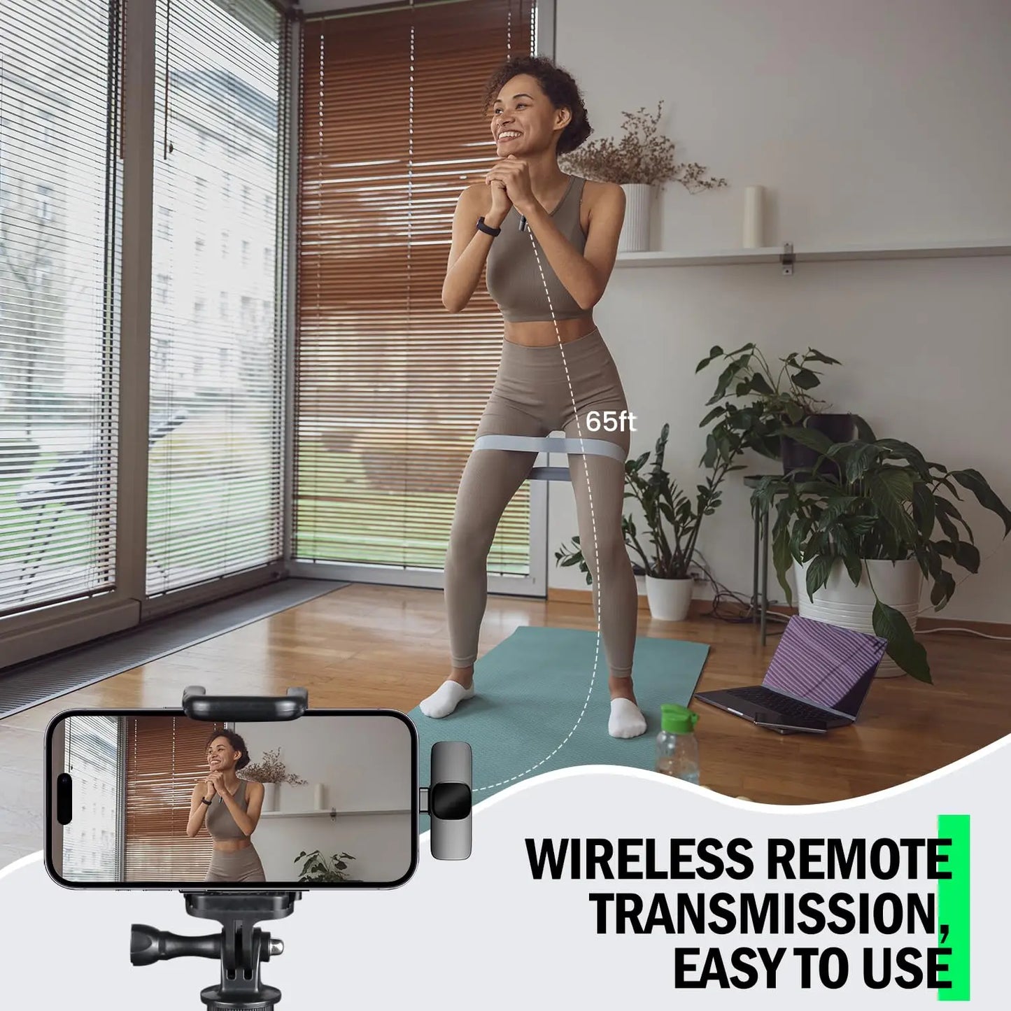 Basix Wireless Lavalier Microphone - High-Quality Audio for iPhone & YouTube
