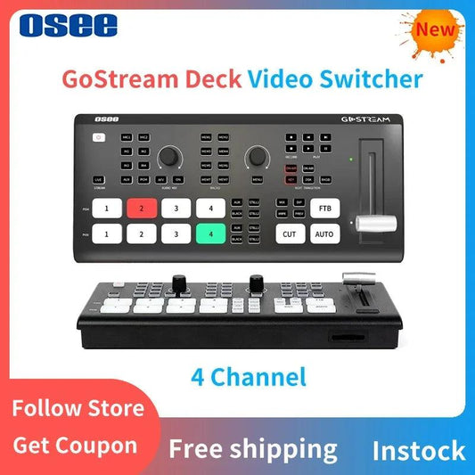 OSEE GoStream Deck – 4 Channel HDMI Video Switch with NDI for Live Streaming