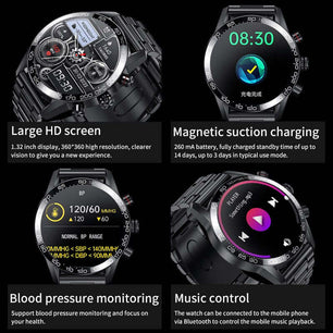 2023 LIGE Smart Watches For Men Smart Watch Bluetooth Call Smartwatch Fashion Business Clock New Smartband Man Fitness Tracker SARAOU