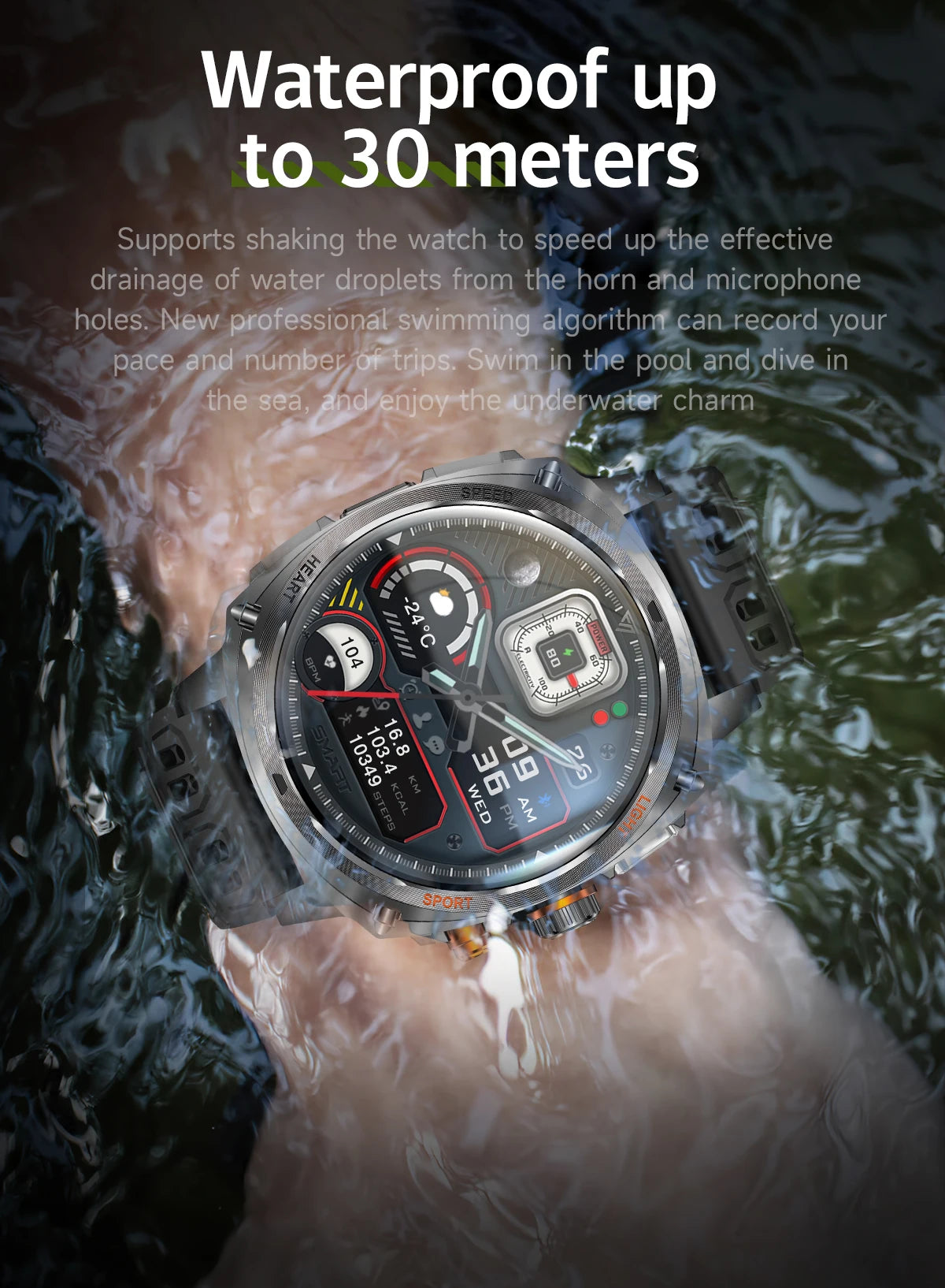LIGE Montre Connectée Homme