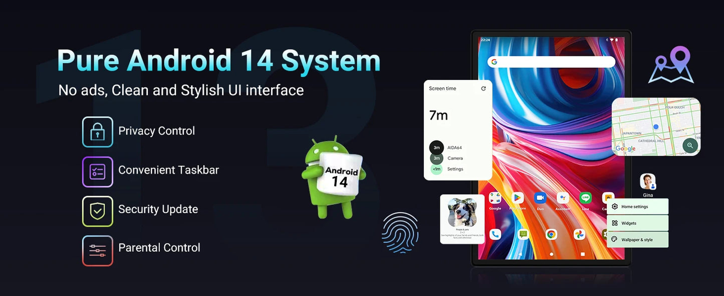Tablette Android 14 Pouces 16+512GB