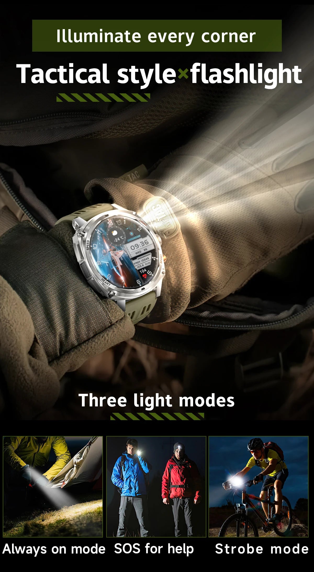 LIGE Montre Connectée Homme