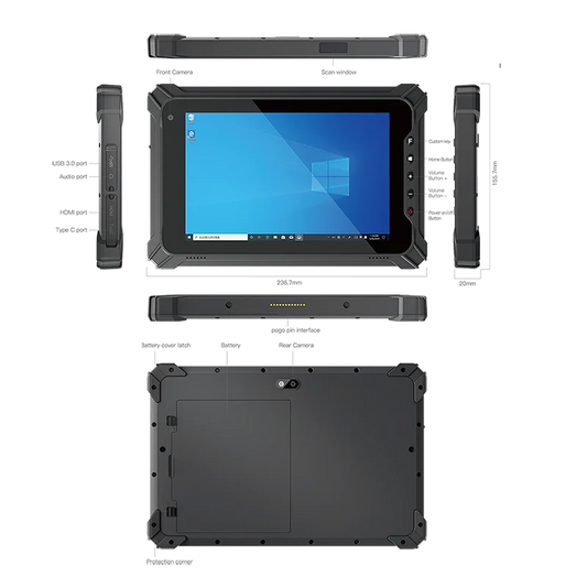 Tablette Windows Industrielle 8