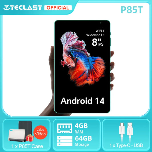 Tablette Teclast P85T 8'' Android 14 - 10GB RAM 64GB A523 8-Core