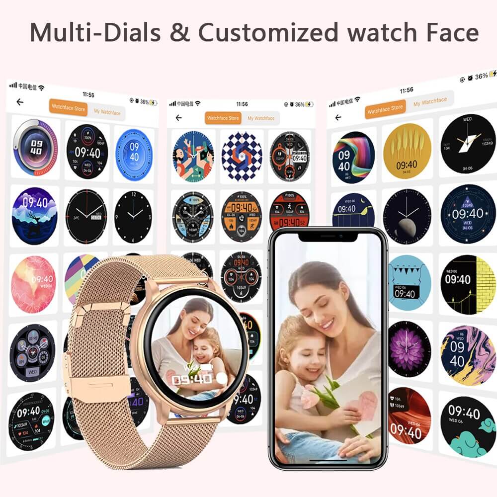 2023 Bluetooth Call Smart Watch Women Custom Dial Watches Men Sports Fitness Tracker Heart Rate Smartwatch For Android IOS G35 SARAOU