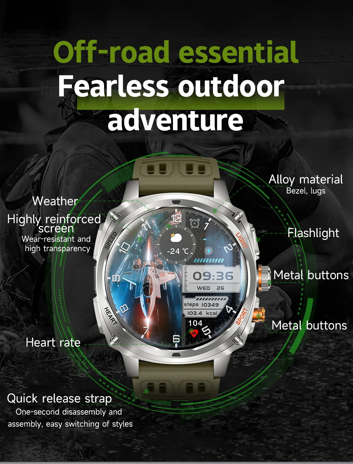 LIGE Montre Connectée Homme