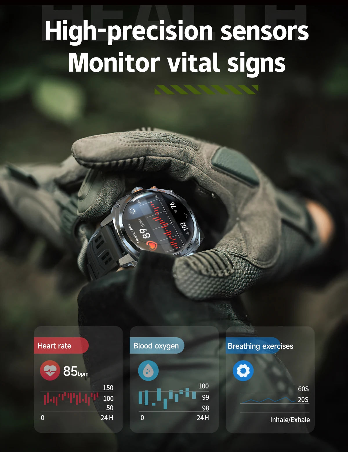 LIGE Montre Connectée Homme