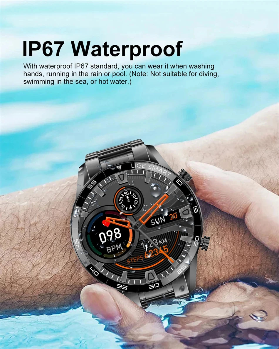 Montre Connectée Homme LIGE - Écran HD